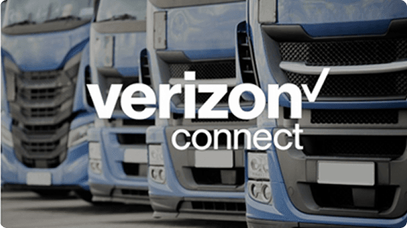 The Verizon Connect logo overlaid on a blurred background