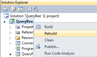Figure 16. We rebuild our QueryBee application. Figure 16. We rebuild our QueryBee application.