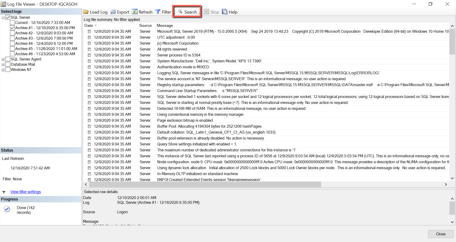 Search SQL Server error log files - Simple Talk