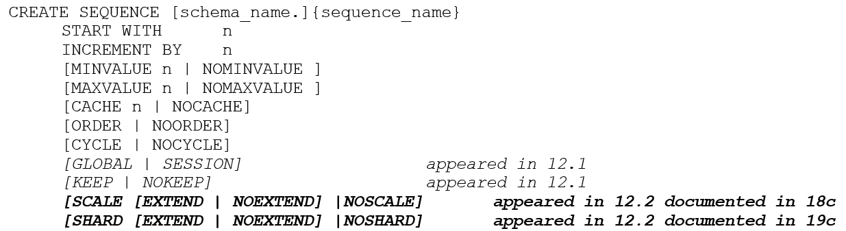 Oracle sequences – 12c features including "identity" - Simple Talk