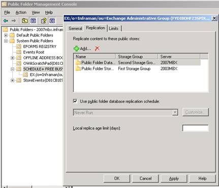 exchange public folder database explained